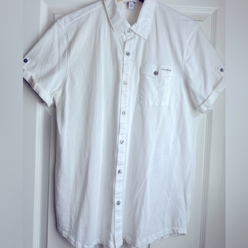 Calvin Klein Men’s Mixed Media Polo